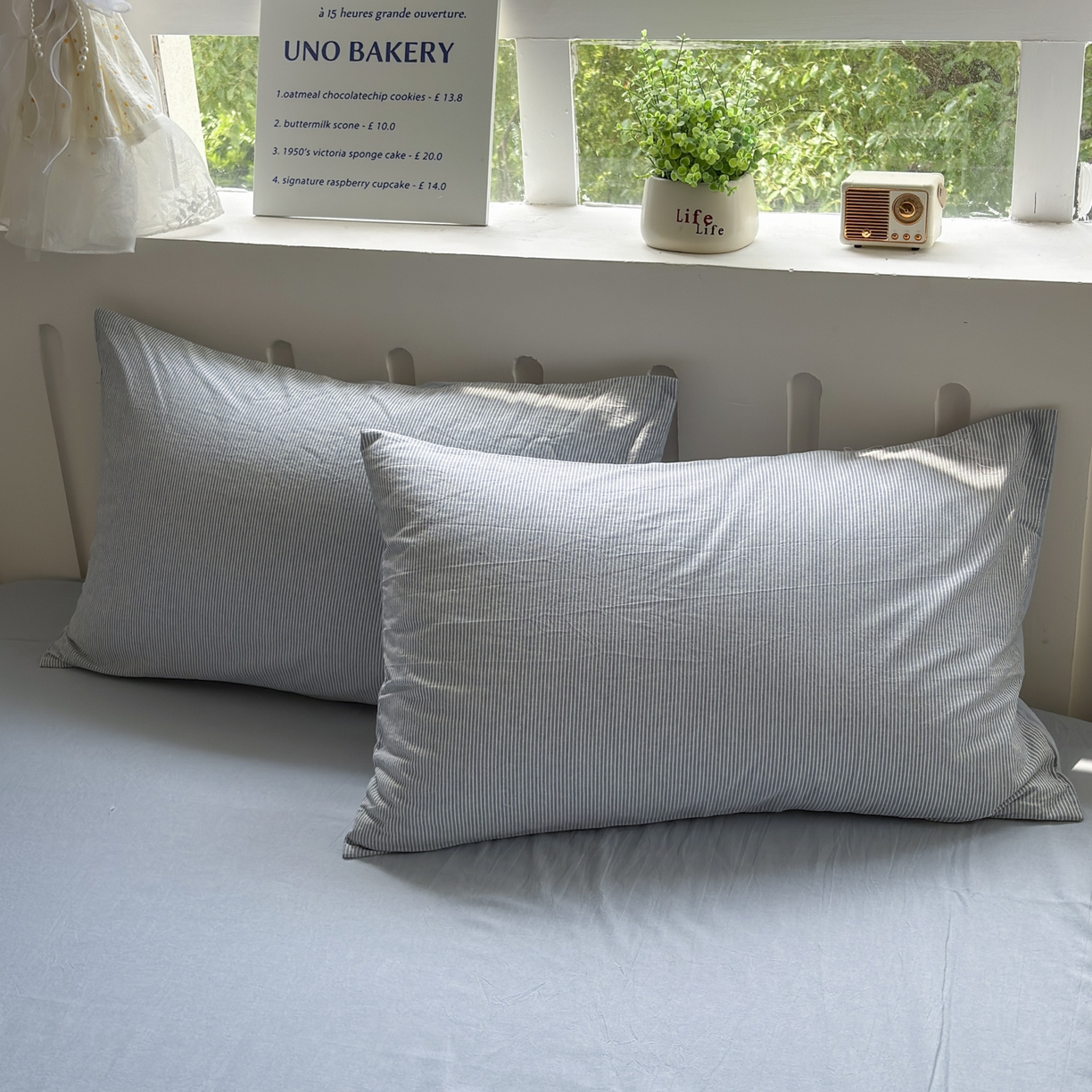 91家纺网 家纺一手货源 找家纺 （总）晚依家纺 2025新款A类全棉色织水洗棉四件套纯棉格子纯色枕套单枕套枕套单件