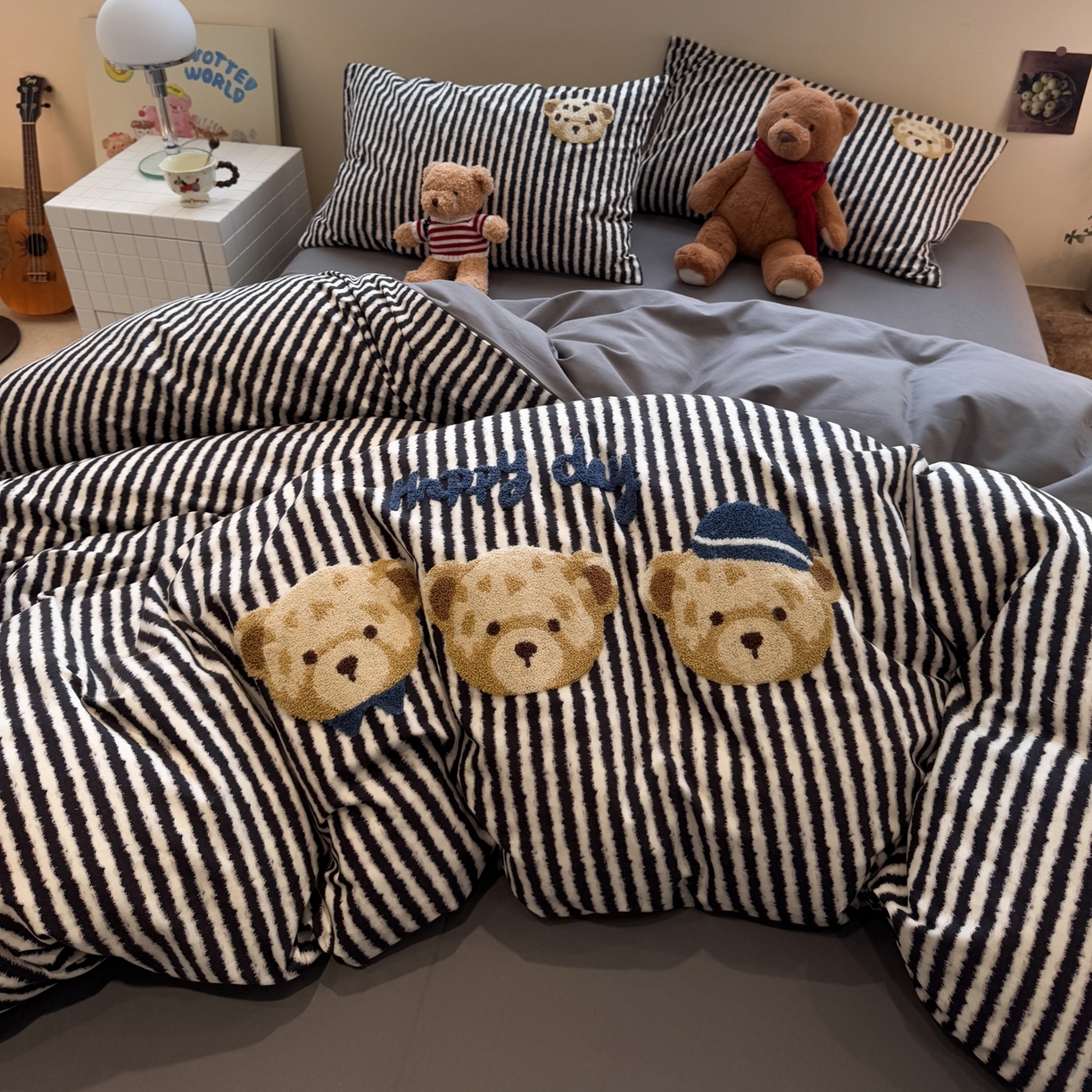 91家纺网 家纺一手货源 找家纺 （总）雅居纺家纺 2025新款全棉纯棉磨毛毛巾绣四件套