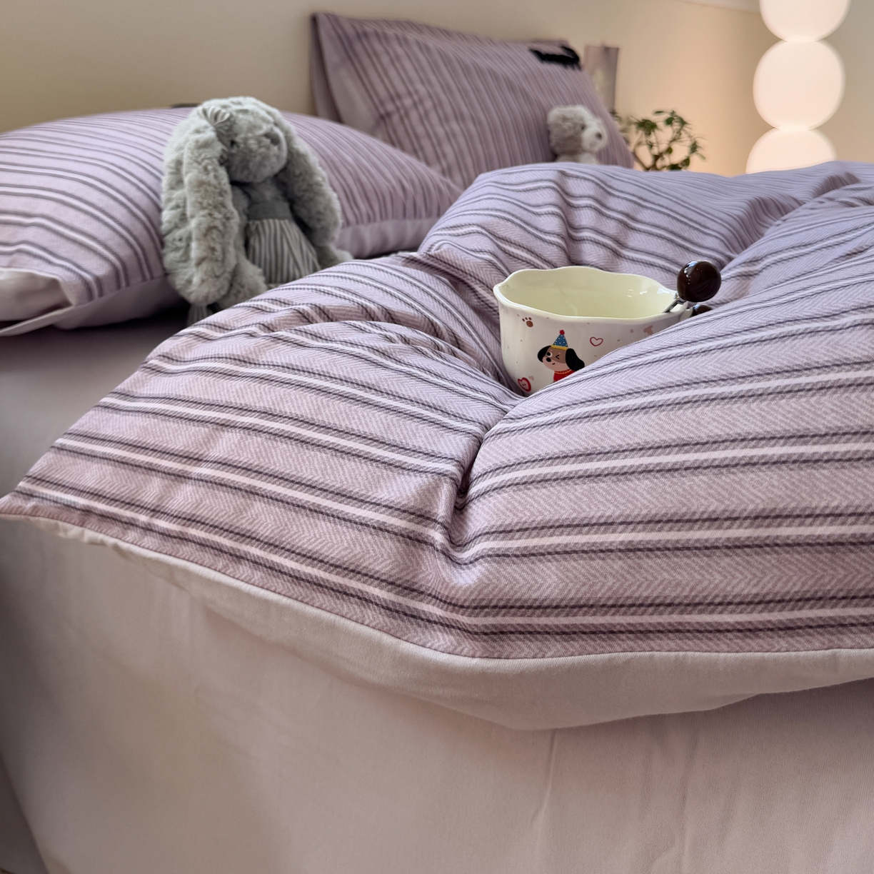 91家纺网 家纺一手货源 找家纺 雅居纺家纺 2025新款全棉纯棉磨毛毛巾绣四件套 蝴蝶结爱心狗狗