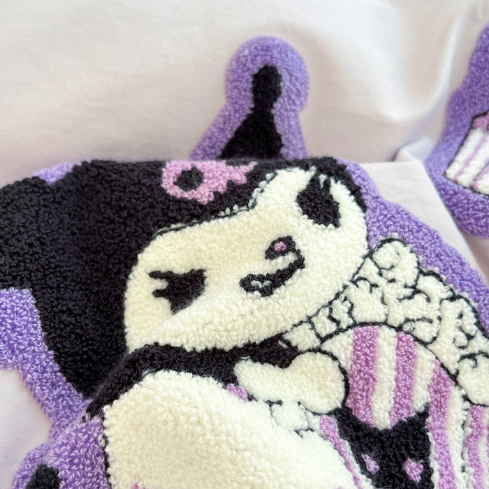 91家纺网 家纺一手货源 找家纺 雅居纺家纺 2025新款全棉纯棉磨毛三丽鸥毛巾绣四件套 百变库洛米