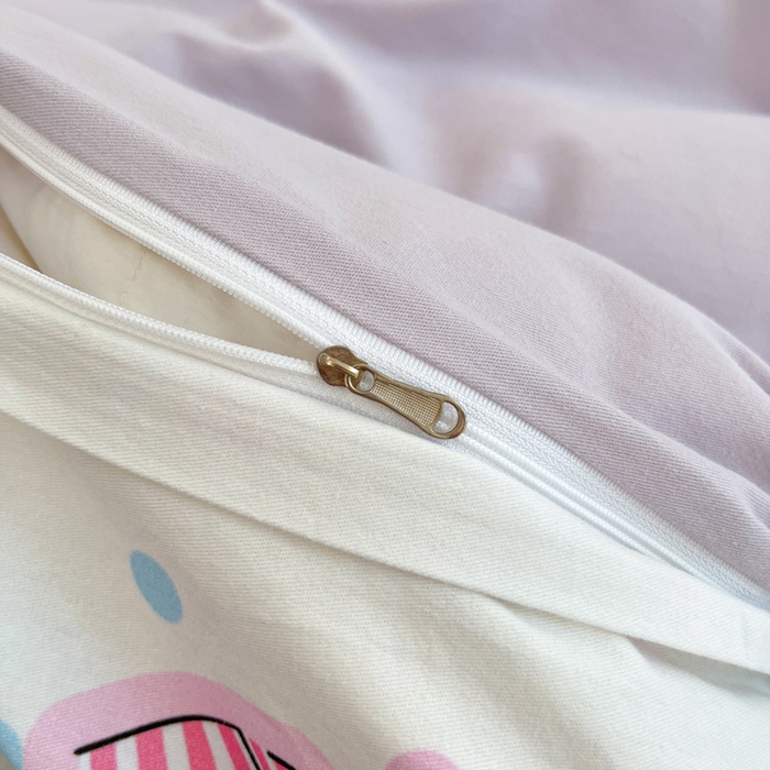 91家纺网 家纺一手货源 找家纺 雅居纺家纺 2025新款全棉纯棉磨毛三丽鸥毛巾绣四件套 百变库洛米