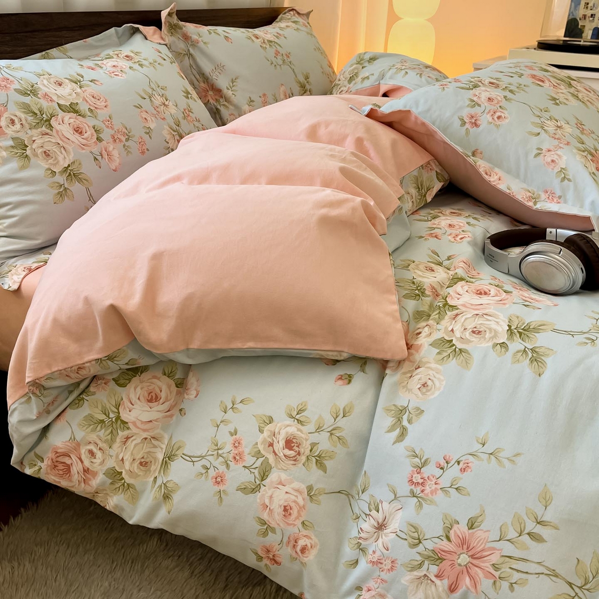 91家纺网 家纺一手货源 找家纺 （总）涵宸家纺 2025新款加厚全棉磨毛印花四件套--罗马系列 场景一