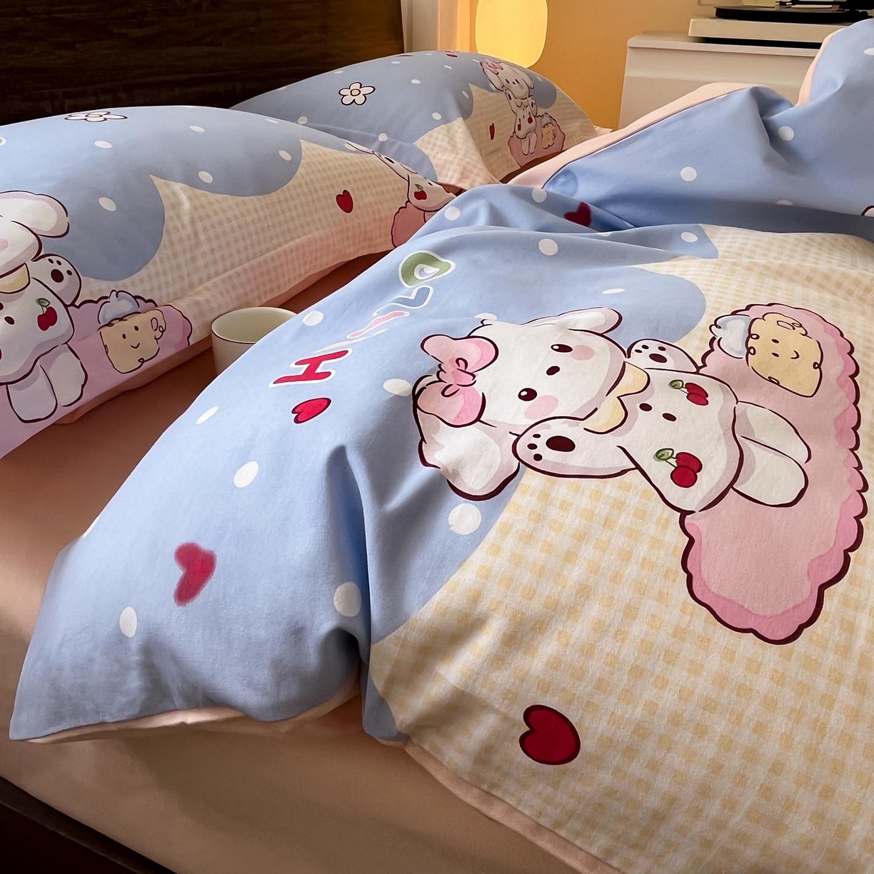 91家纺网 家纺一手货源 找家纺 （总）涵宸家纺 2025新款加厚全棉磨毛印花四件套--罗马系列 场景一