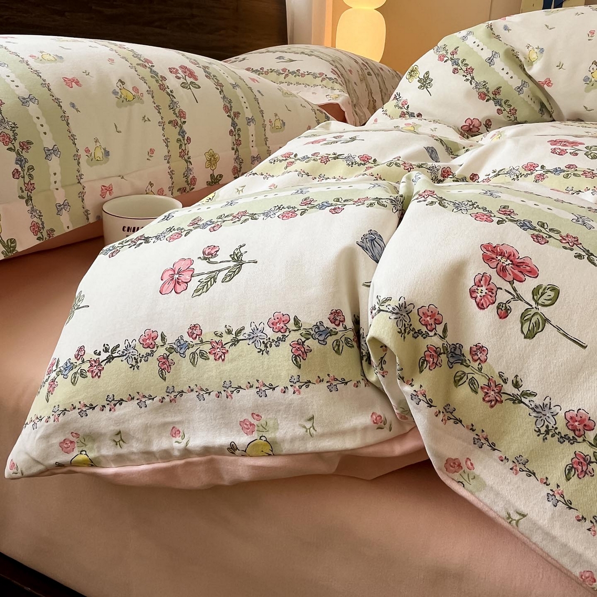 91家纺网 家纺一手货源 找家纺 （总）涵宸家纺 2025新款加厚全棉磨毛印花四件套--罗马系列 场景一