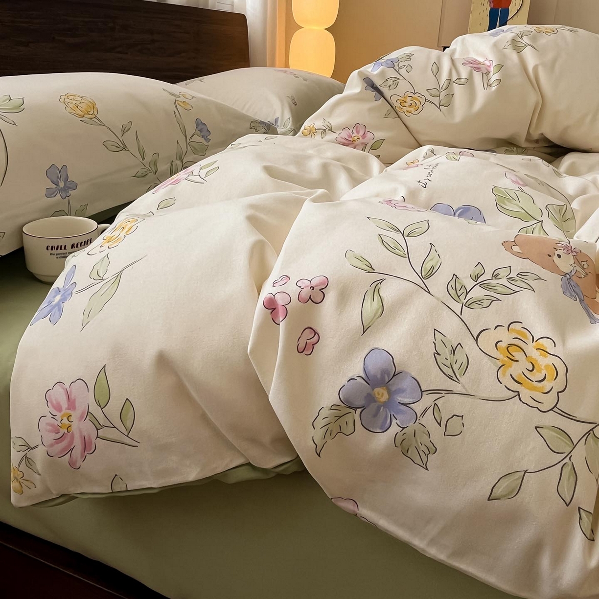 91家纺网 家纺一手货源 找家纺 （总）涵宸家纺 2025新款加厚全棉磨毛印花四件套--罗马系列 场景一