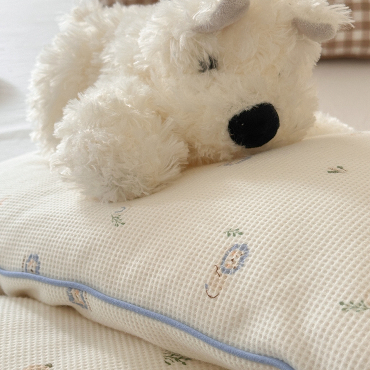 91家纺网 家纺一手货源 找家纺 （总）伟邦枕芯 2025新款华夫格儿童棉花枕头枕芯