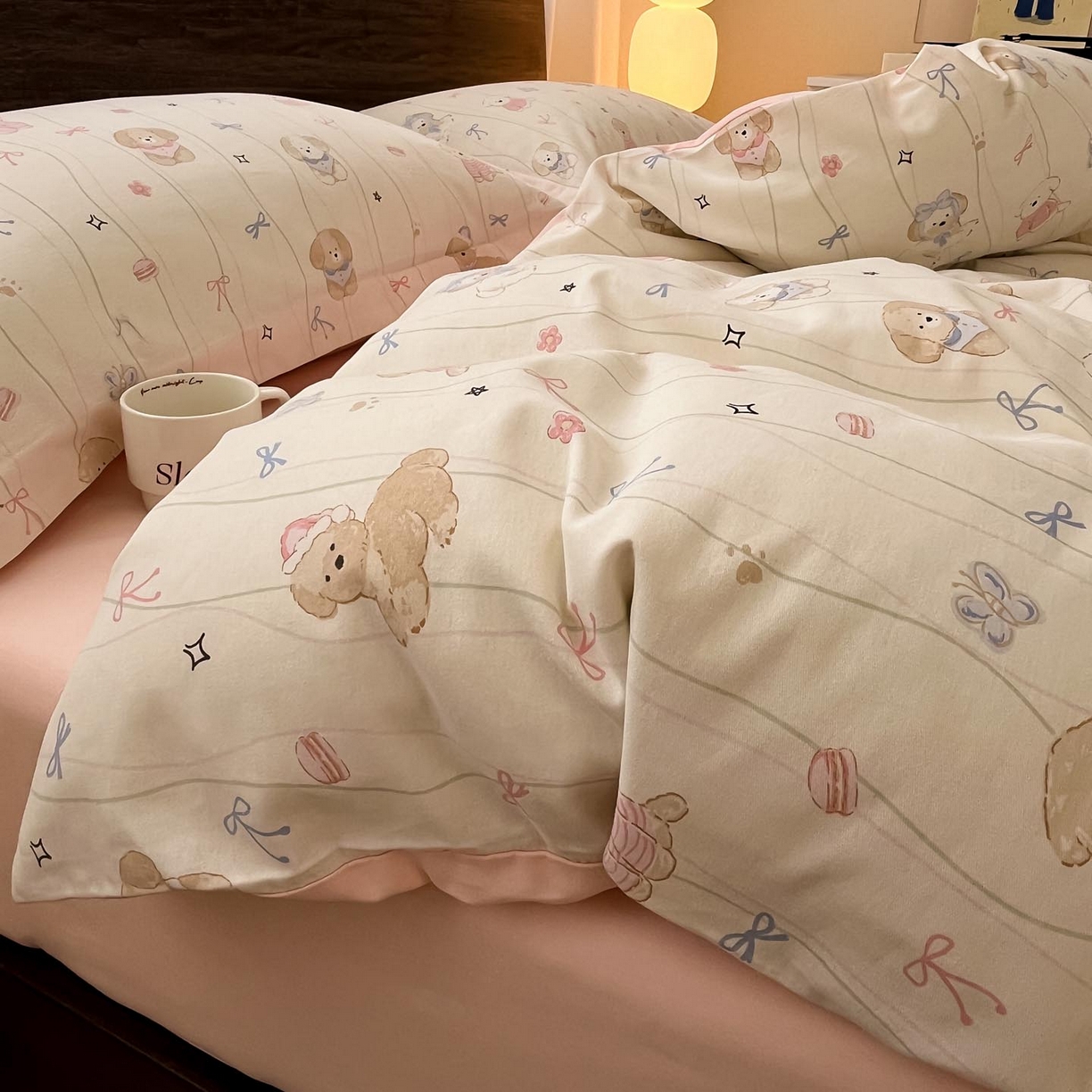 91家纺网 家纺一手货源 找家纺 （总）涵宸家纺 2025新款加厚全棉磨毛印花四件套--罗马系列 场景一