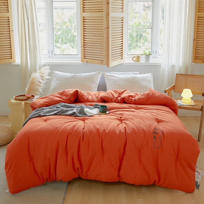 91家纺网 家纺一手货源 找家纺 VIP被业 2025新款里外新疆棉原棉被子被芯 喜庆红