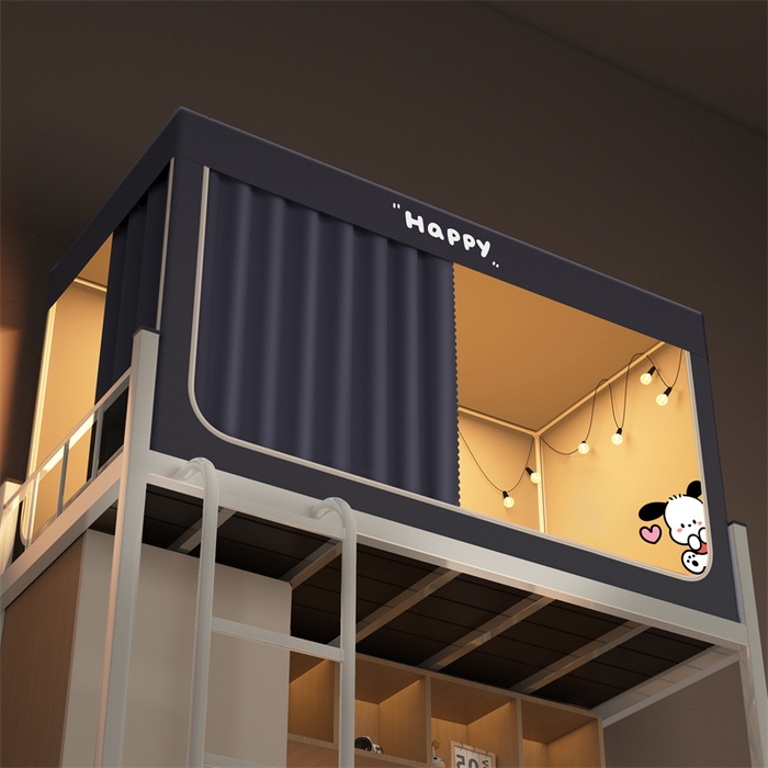 91家纺网 家纺一手货源 找家纺 （总）佳梦家纺 2025新款烫画强遮光学生坐床蚊帐