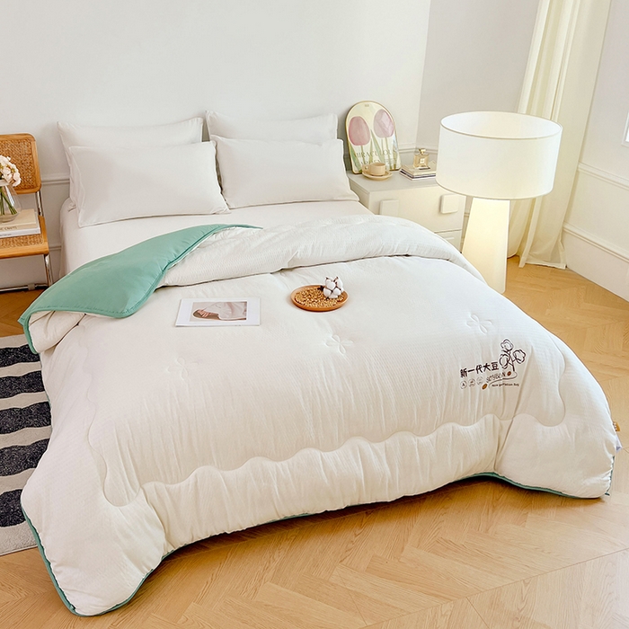 91家纺网 家纺一手货源 找家纺 （总）VIP被业 2025新款简约新一代泡泡棉大豆被冬被被子被芯