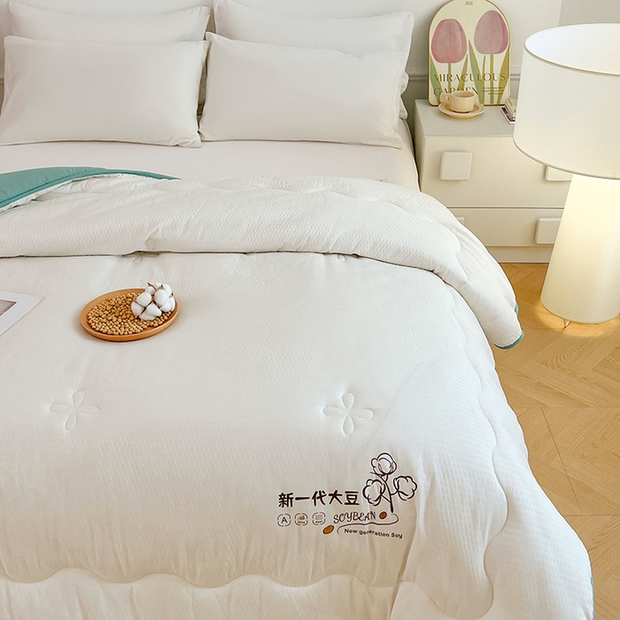 91家纺网 家纺一手货源 找家纺 （总）VIP被业 2025新款简约新一代泡泡棉大豆被冬被被子被芯