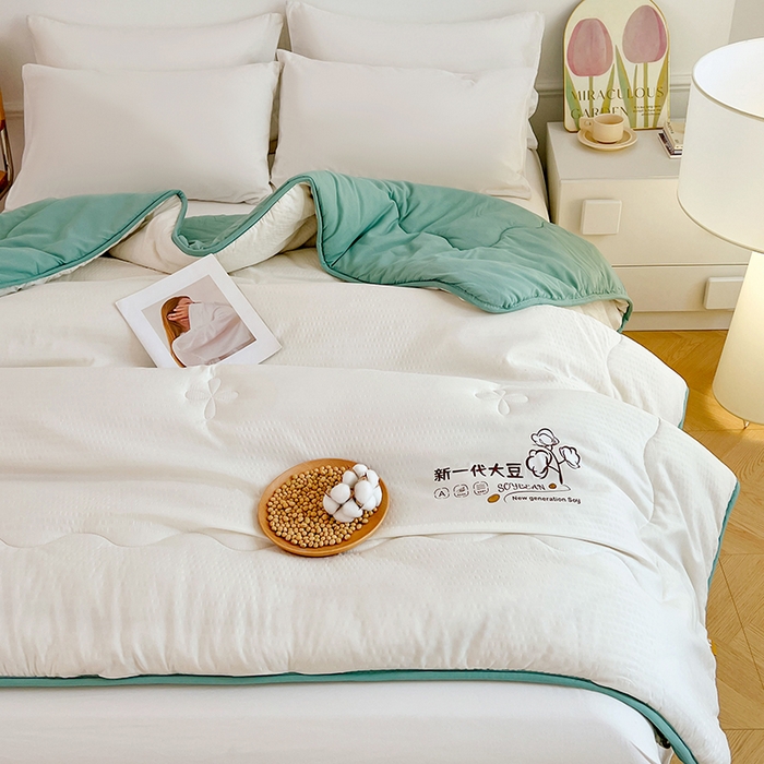 91家纺网 家纺一手货源 找家纺 （总）VIP被业 2025新款简约新一代泡泡棉大豆被冬被被子被芯