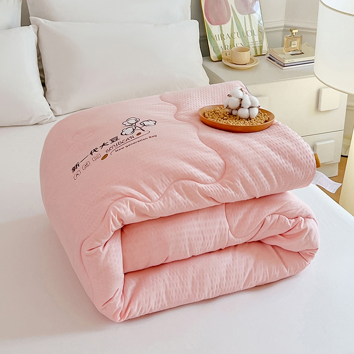 91家纺网 家纺一手货源 找家纺 （总）VIP被业 2025新款简约新一代泡泡棉大豆被冬被被子被芯