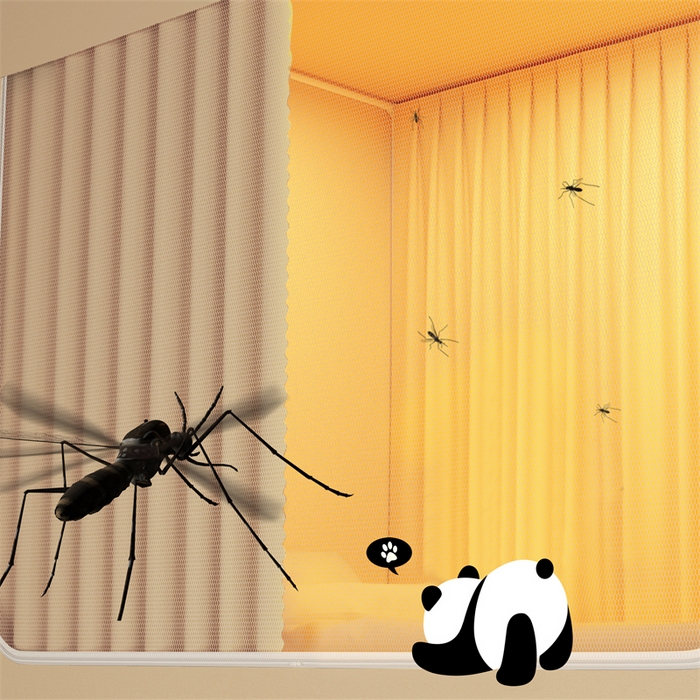 91家纺网 家纺一手货源 找家纺 佳梦家纺 2025新款烫画强遮光学生坐床蚊帐 萌大大   -米色