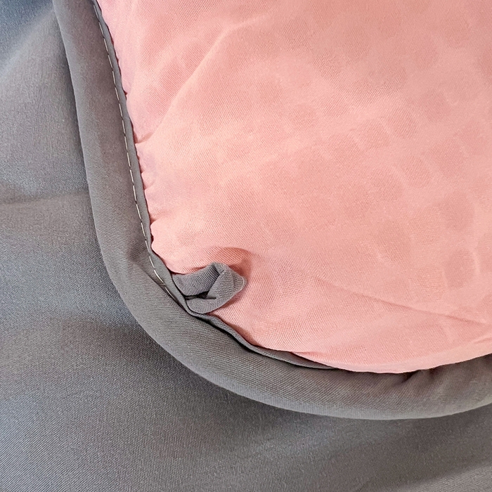 91家纺网 家纺一手货源 找家纺 VIP被业 2025新款简约新一代泡泡棉大豆被冬被被子被芯 粉色