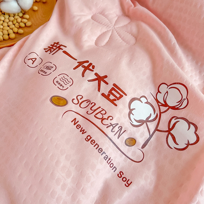 91家纺网 家纺一手货源 找家纺 VIP被业 2025新款简约新一代泡泡棉大豆被冬被被子被芯 粉色