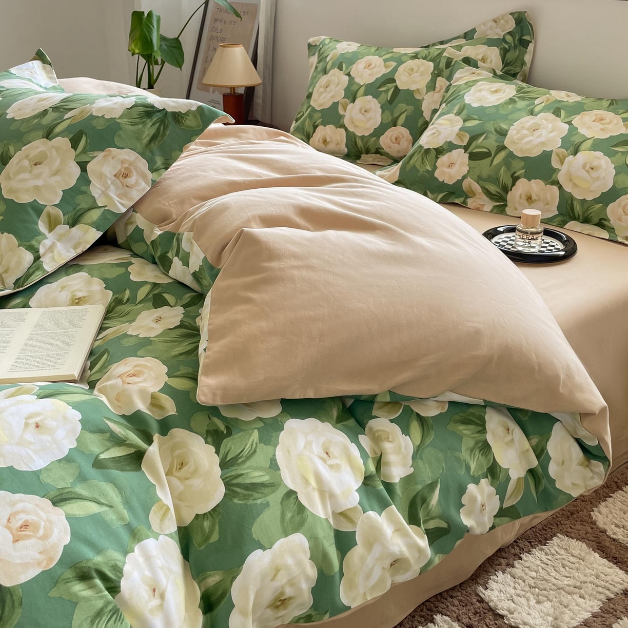 91家纺网 家纺一手货源 找家纺 （总）涵宸家纺 2025新款加厚全棉磨毛印花四件套--罗马系列 场景一