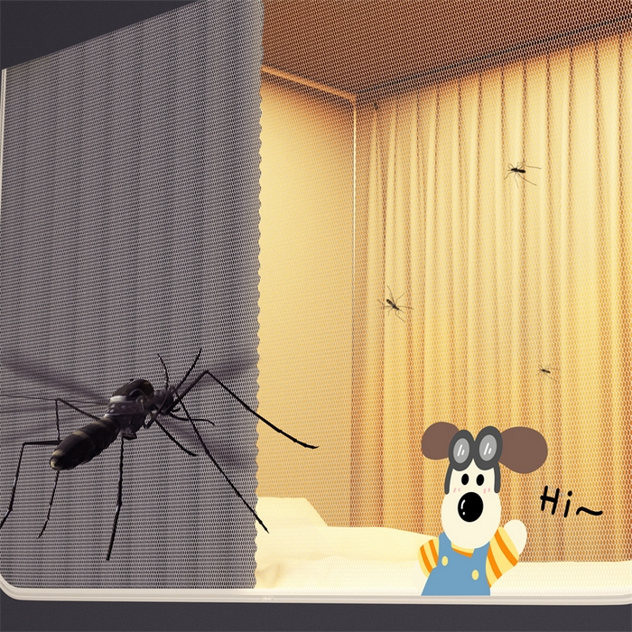 91家纺网 家纺一手货源 找家纺 佳梦家纺 2025新款烫画强遮光学生坐床蚊帐 掌门狗-深灰