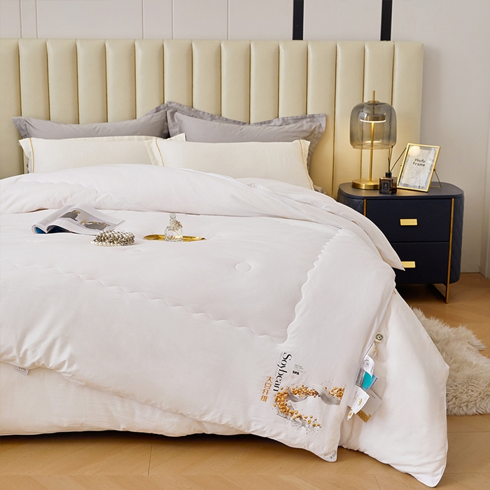 91家纺网 家纺一手货源 找家纺 （总）VIP被业 2025新款简约芯享生态棉双胎子母被被子被芯（拉链款）