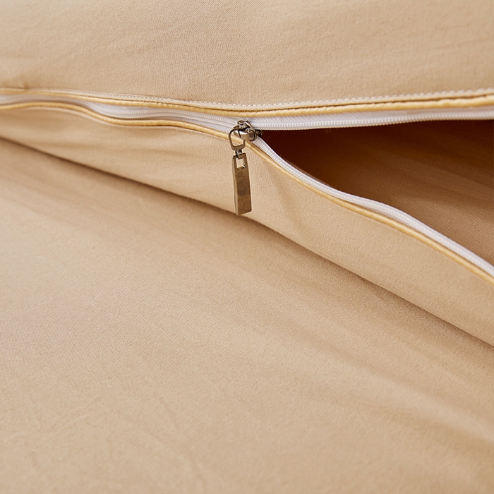 91家纺网 家纺一手货源 找家纺 VIP被业 2025新款简约芯享生态棉双胎子母被被子被芯（拉链款） 咖色