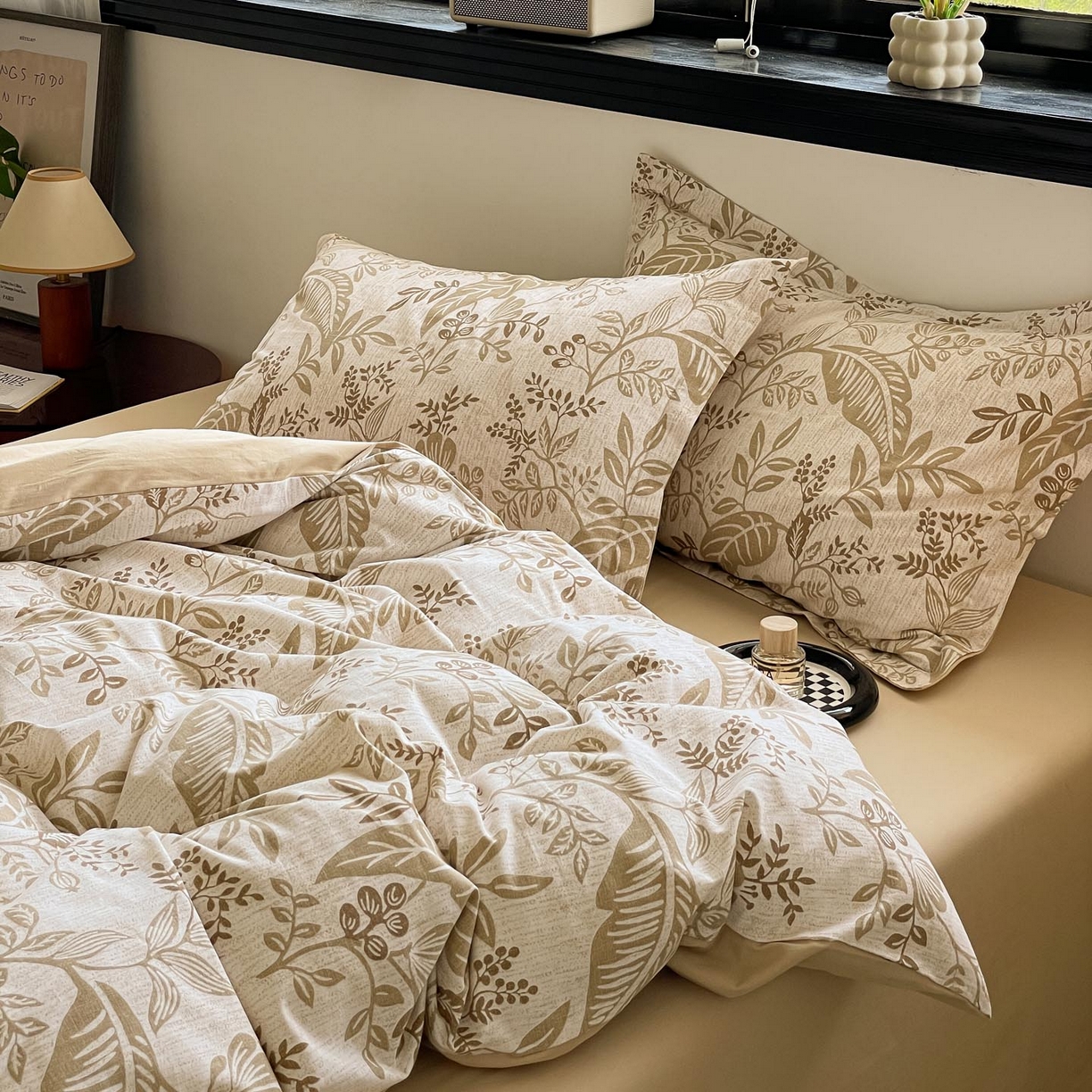 91家纺网 家纺一手货源 找家纺 （总）涵宸家纺 2025新款加厚全棉磨毛印花四件套--罗马系列 场景一