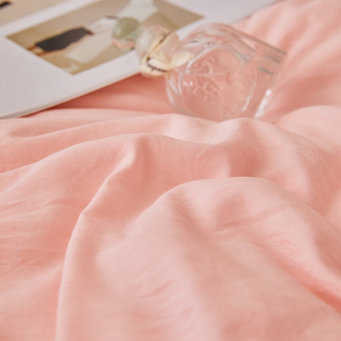 91家纺网 家纺一手货源 找家纺 VIP被业 2025新款简约芯享生态棉双胎子母被被子被芯（拉链款） 粉色