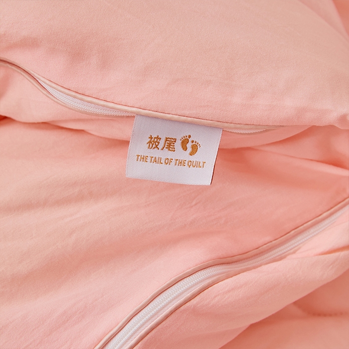 91家纺网 家纺一手货源 找家纺 VIP被业 2025新款简约芯享生态棉双胎子母被被子被芯（拉链款） 粉色