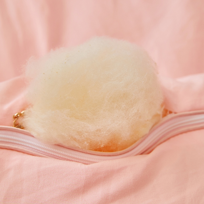 91家纺网 家纺一手货源 找家纺 VIP被业 2025新款简约芯享生态棉双胎子母被被子被芯（拉链款） 粉色