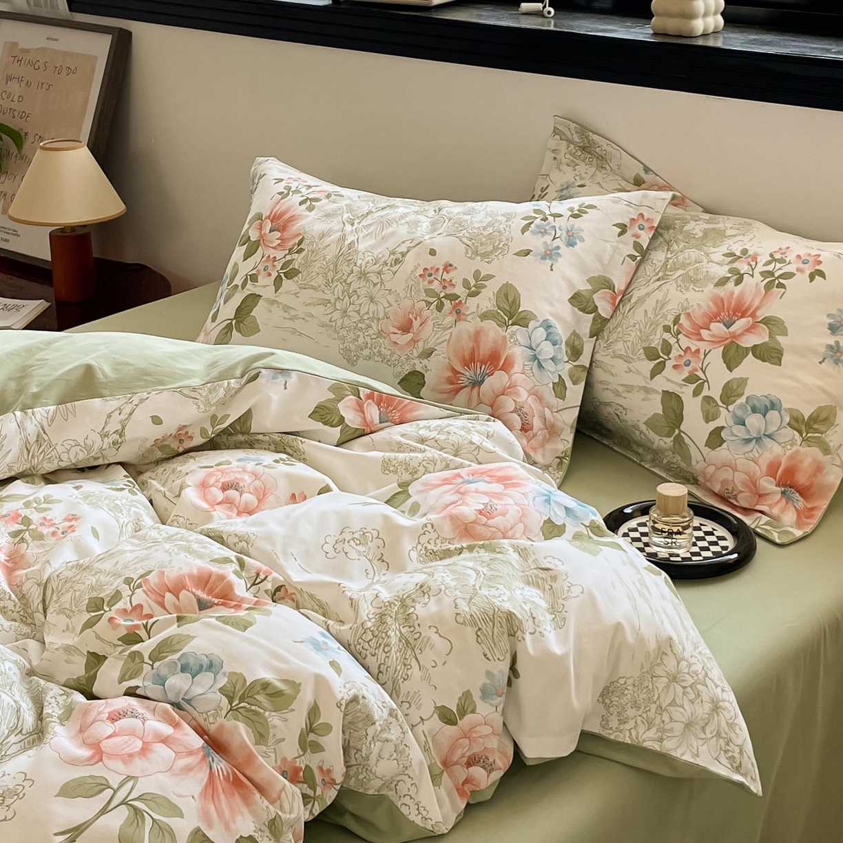 91家纺网 家纺一手货源 找家纺 （总）涵宸家纺 2025新款加厚全棉磨毛印花四件套--罗马系列 场景一