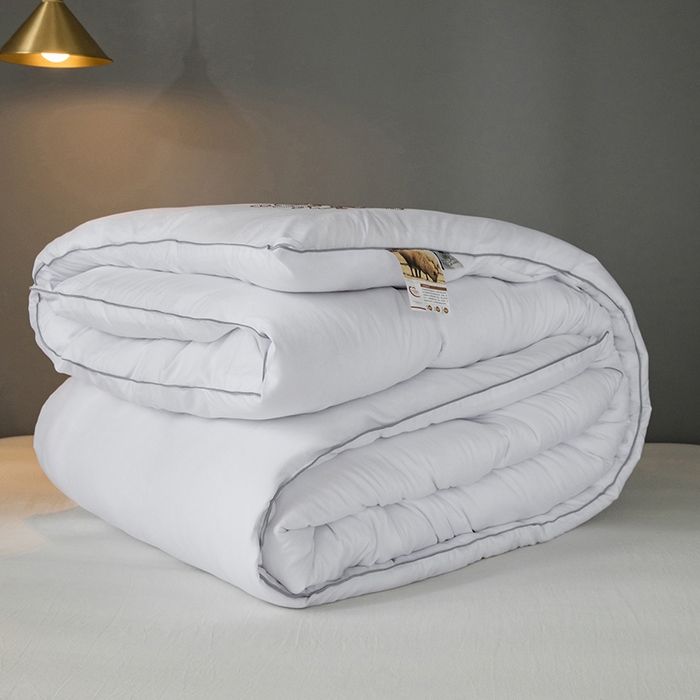 91家纺网 家纺一手货源 找家纺 （总）VIP被业 2025新款简约无味纯色羊毛被冬被被子被芯