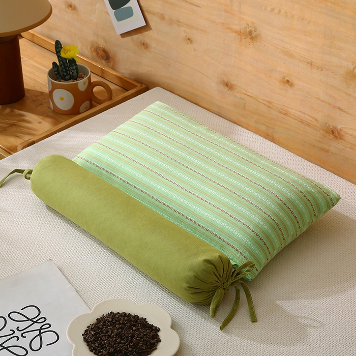 91家纺网 家纺一手货源 找家纺 （总）金牛枕芯2025新款2合1 3D条纹荞麦枕头枕芯组合牵引枕