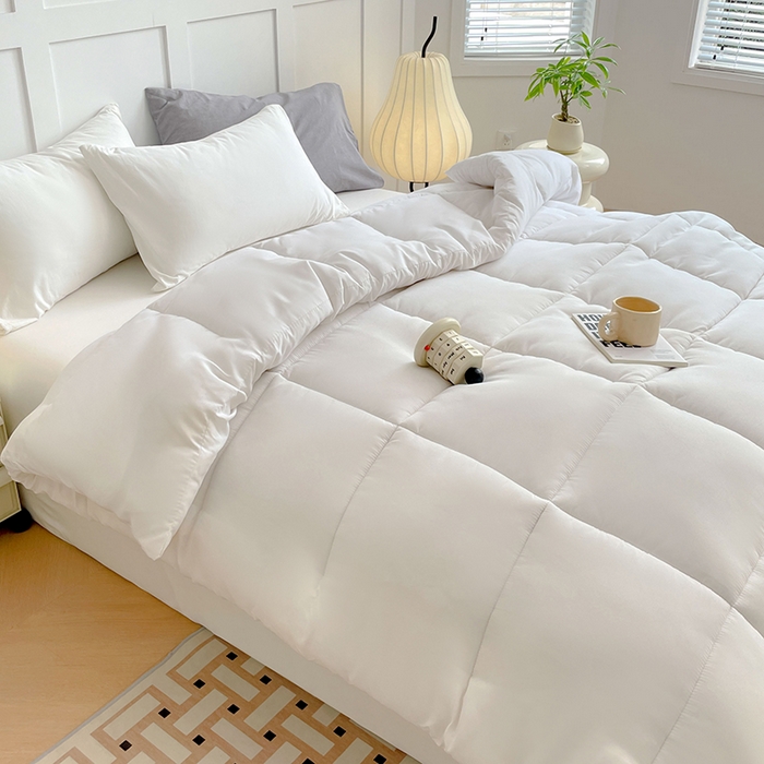 91家纺网 家纺一手货源 找家纺 VIP被业 2025新款外贸冬被被子被芯（可定做）跨境电商 白色