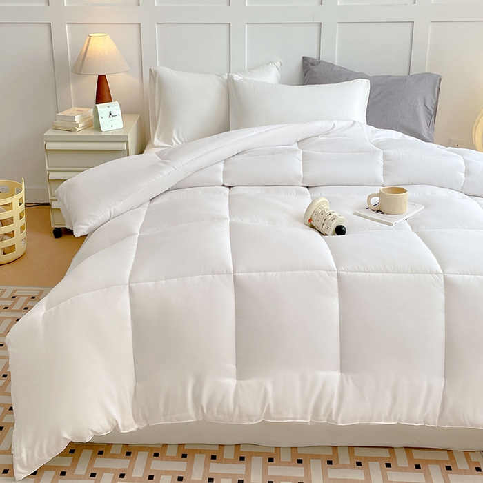 91家纺网 家纺一手货源 找家纺 VIP被业 2025新款外贸冬被被子被芯（可定做）跨境电商 白色