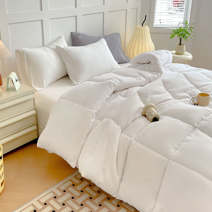 91家纺网 家纺一手货源 找家纺 VIP被业 2025新款外贸冬被被子被芯（可定做）跨境电商 白色