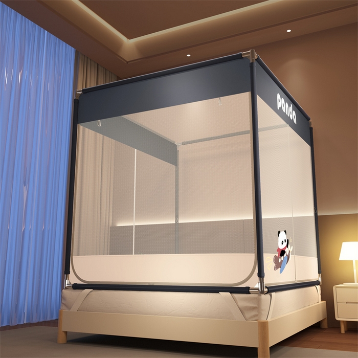 91家纺网 家纺一手货源 找家纺 佳梦家纺 2025新款防摔坐床蚊帐-T门烫画系列 飞天福宝