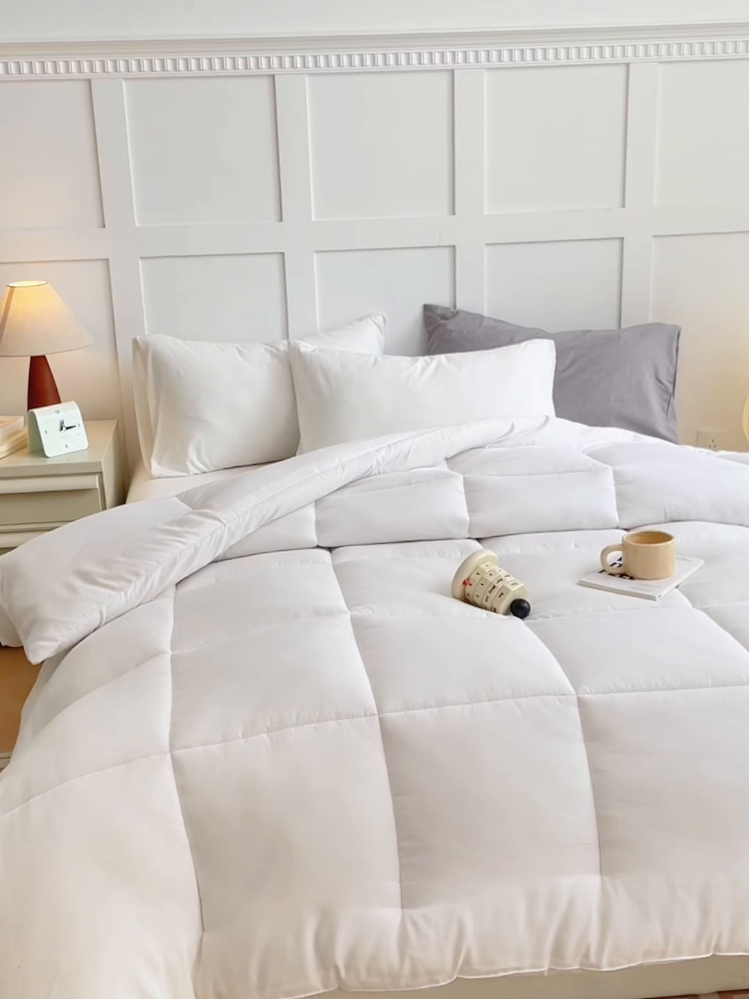 91家纺网 家纺一手货源 找家纺 VIP被业 2025新款外贸冬被被子被芯（可定做）跨境电商 白色