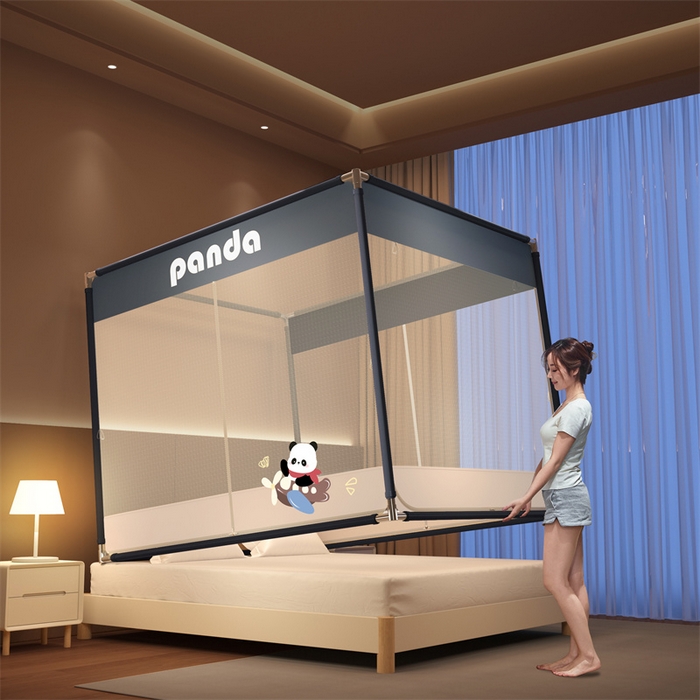 91家纺网 家纺一手货源 找家纺 佳梦家纺 2025新款防摔坐床蚊帐-T门烫画系列 飞天福宝