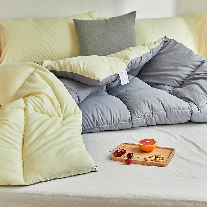 91家纺网 家纺一手货源 找家纺 VIP被业 2025新款外贸冬被被子被芯（可定做）跨境电商 黄灰