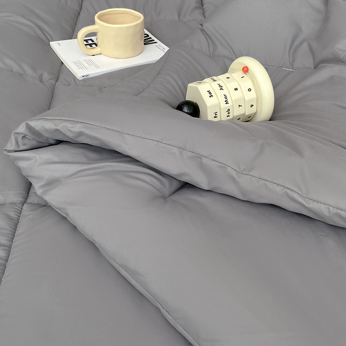 91家纺网 家纺一手货源 找家纺 VIP被业 2025新款外贸冬被被子被芯（可定做）跨境电商 灰色