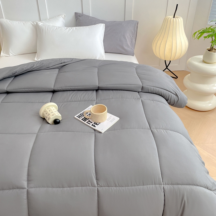 91家纺网 家纺一手货源 找家纺 VIP被业 2025新款外贸冬被被子被芯（可定做）跨境电商 灰色