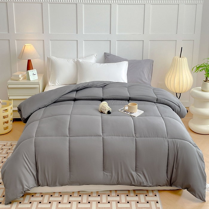 91家纺网 家纺一手货源 找家纺 VIP被业 2025新款外贸冬被被子被芯（可定做）跨境电商 灰色