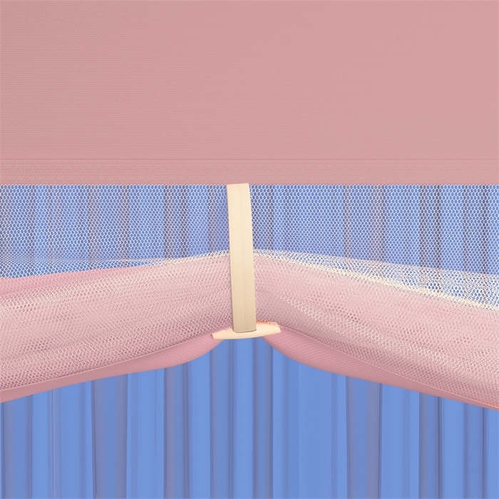 91家纺网 家纺一手货源 找家纺 佳梦家纺 2025新款防摔坐床蚊帐-T门烫画系列 春风小雅