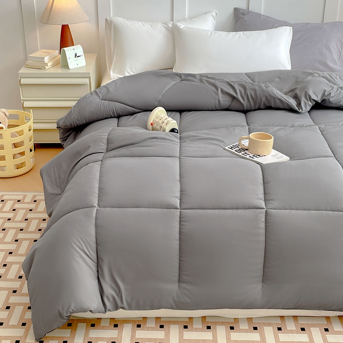91家纺网 家纺一手货源 找家纺 VIP被业 2025新款外贸冬被被子被芯（可定做）跨境电商 灰色