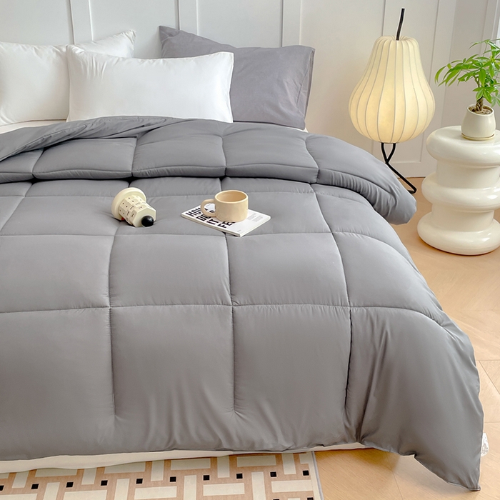 91家纺网 家纺一手货源 找家纺 VIP被业 2025新款外贸冬被被子被芯（可定做）跨境电商 灰色