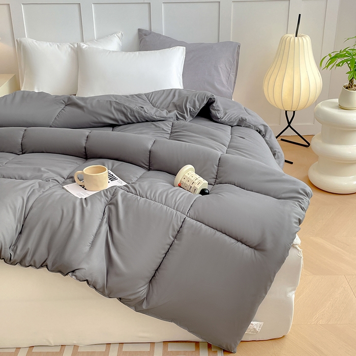 91家纺网 家纺一手货源 找家纺 VIP被业 2025新款外贸冬被被子被芯（可定做）跨境电商 灰色