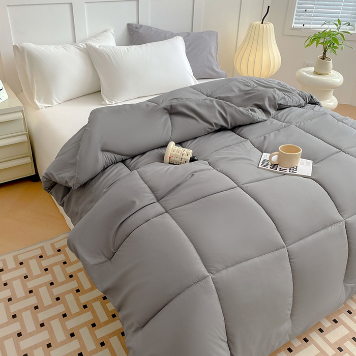 91家纺网 家纺一手货源 找家纺 VIP被业 2025新款外贸冬被被子被芯（可定做）跨境电商 灰色