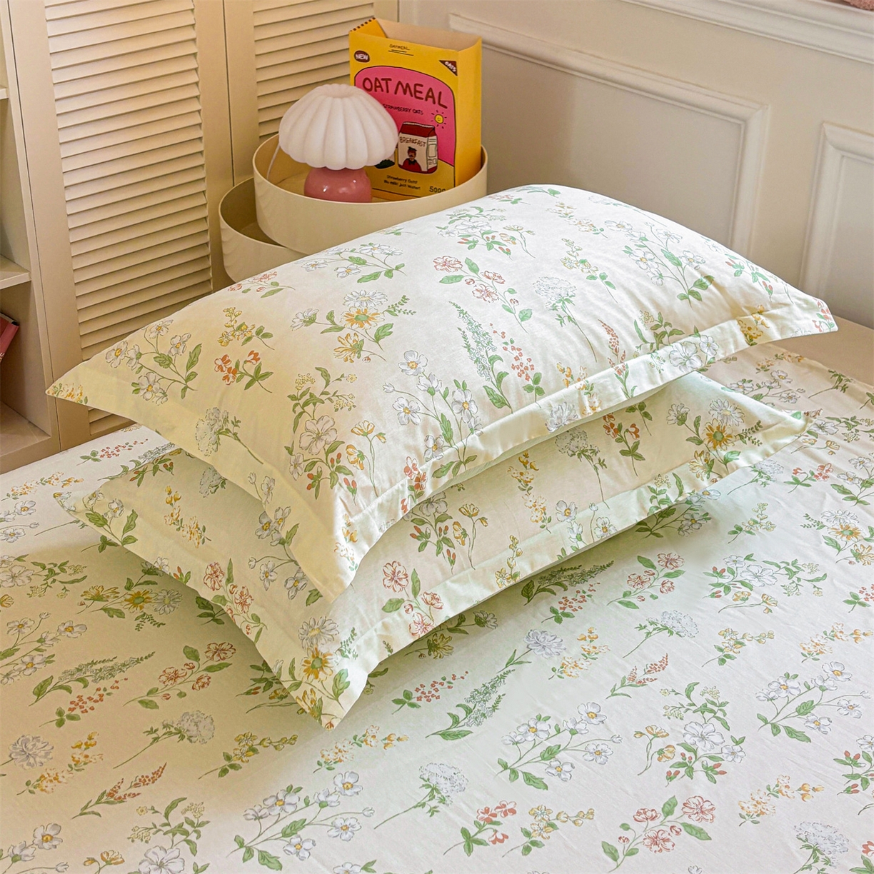 91家纺网 家纺一手货源 找家纺 （总）花梦欣 2025新款全棉纯棉印花单品系列-多规格枕套单品枕套枕套单件