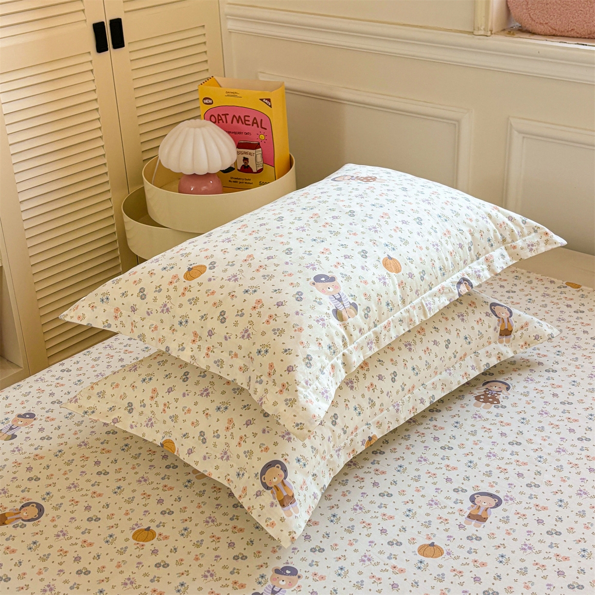 91家纺网 家纺一手货源 找家纺 （总）花梦欣 2025新款全棉纯棉印花单品系列-多规格枕套单品枕套枕套单件