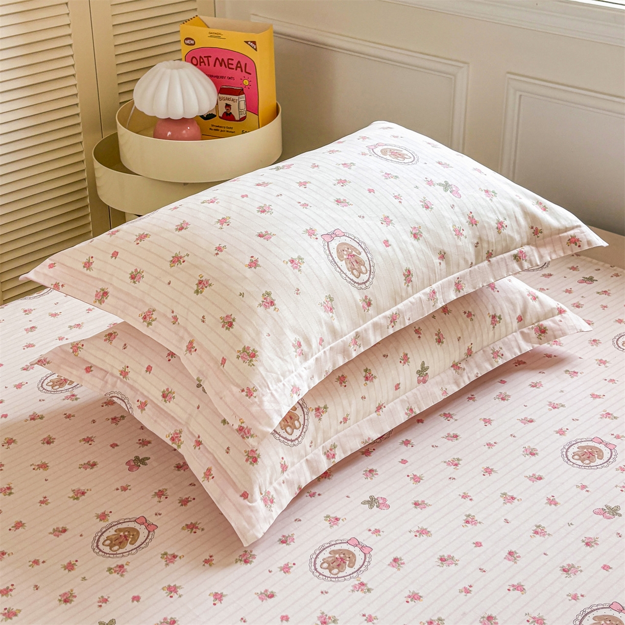 91家纺网 家纺一手货源 找家纺 （总）花梦欣 2025新款全棉纯棉印花单品系列-多规格枕套单品枕套枕套单件