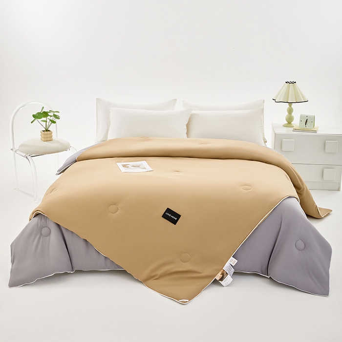 91家纺网 家纺一手货源 找家纺 （总）VIP被业 2025新款双拼贴标大豆子母被冬被被子被芯